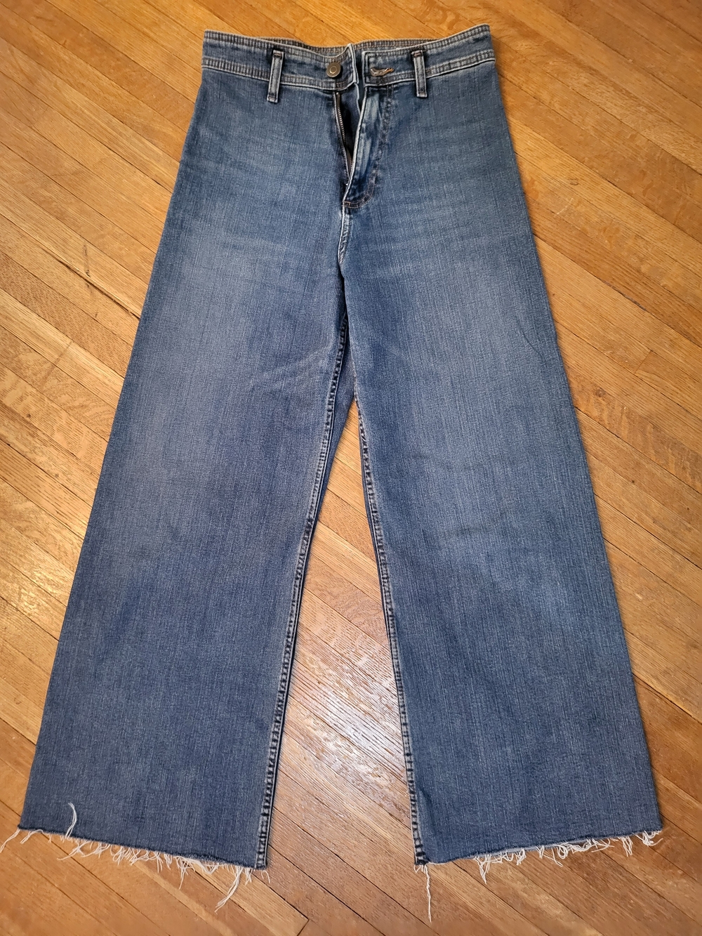 Zara Medium Blue Bootcut Denim Jeans